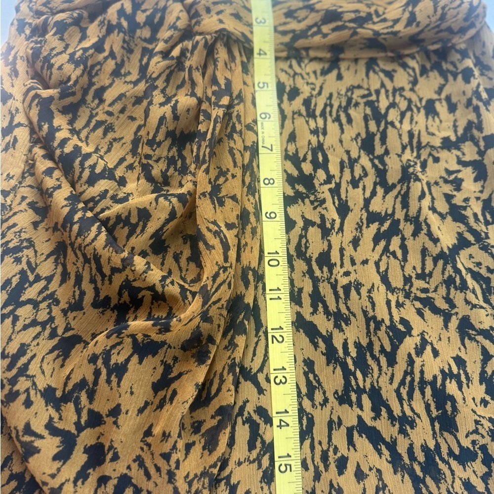 ZARA Women’s Draped Mini Skirt‎ Mustard Black Print Size M - Picture 7 of 9